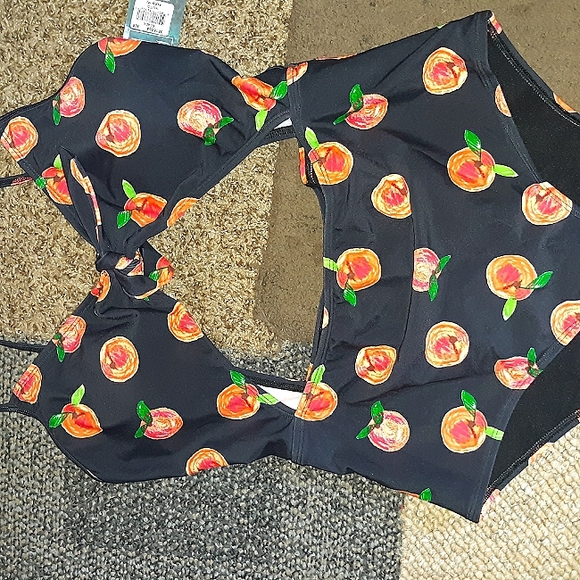 NWT*XL* EIDON gorgeous Peach Print High waist Surf Monokini* - Picture 8 of 15